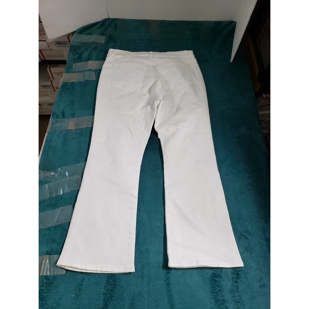Loft Jeans Size 4 Petite Womens White Stretch Denim Pants Kick Crop Bootcut NWT - Picture 14 of 16